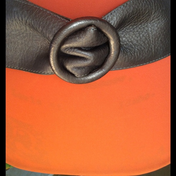 Bronze leather belt - Picture 2 of 5